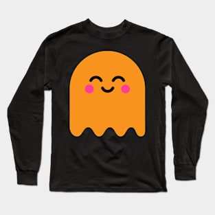 Cute Ghost Orange Long Sleeve T-Shirt